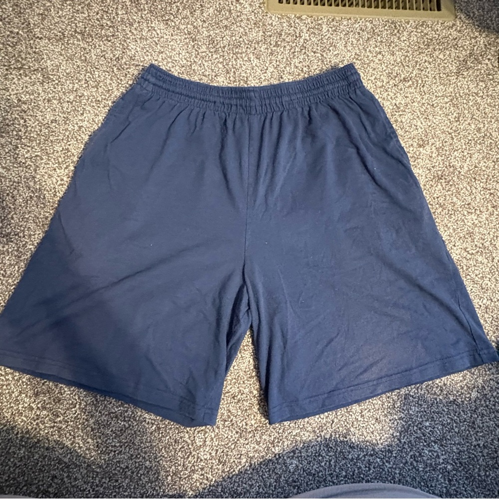 Vintage 90s/Y2K Bugle Boy Navy Cotton Elastic Waist Shorts